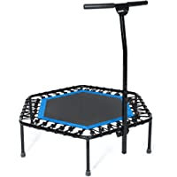 SportPlus Cama Elástica Fitness - Función de Plegado Opcional - Ø 126 cm - Suspensión Silenciosa - Mango Regulable en 5…